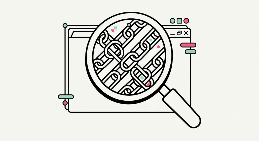 잉크 라인 스팟 일러스트 — 굵은 선과 한 점의 색